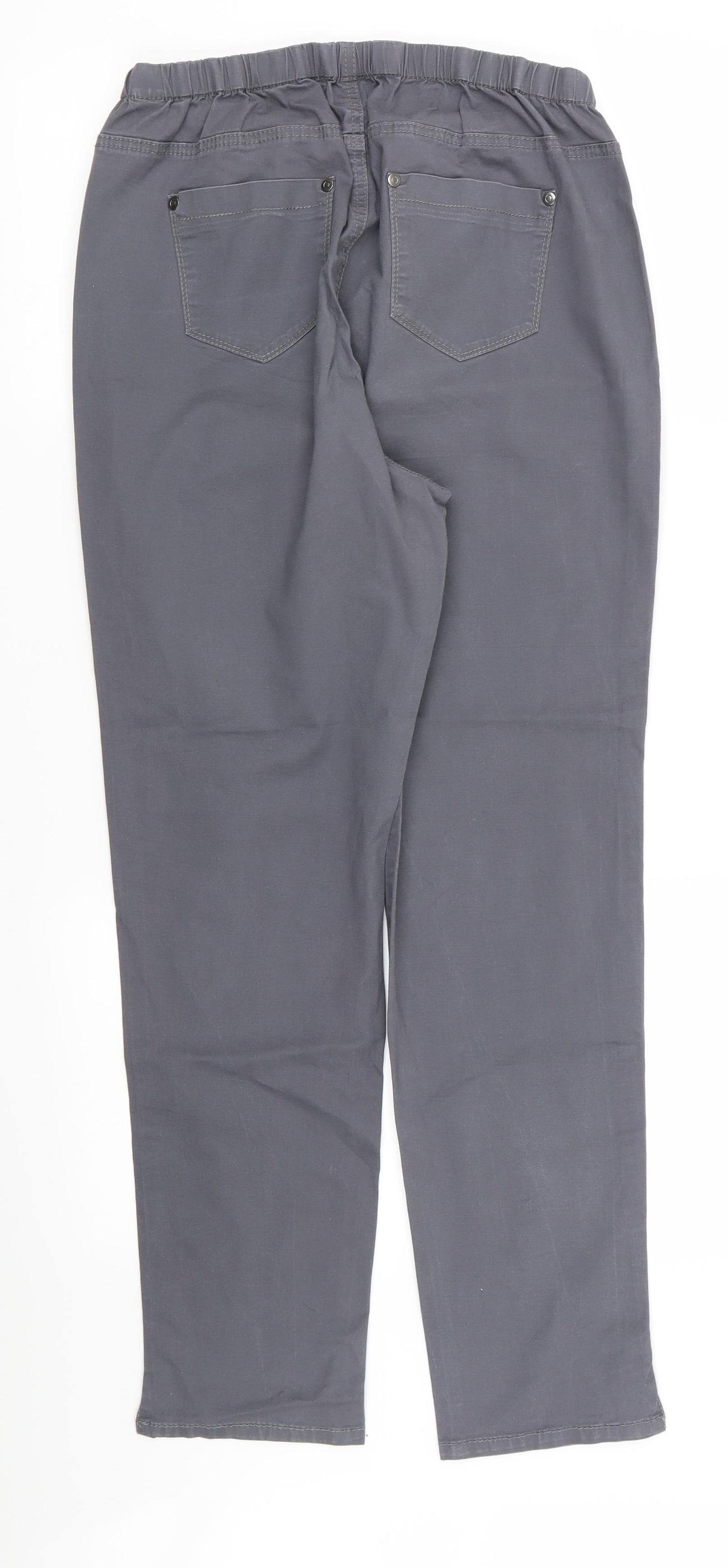 M&S Womens Grey   Jegging Trousers Size 16 L26 in - Stretch waistband