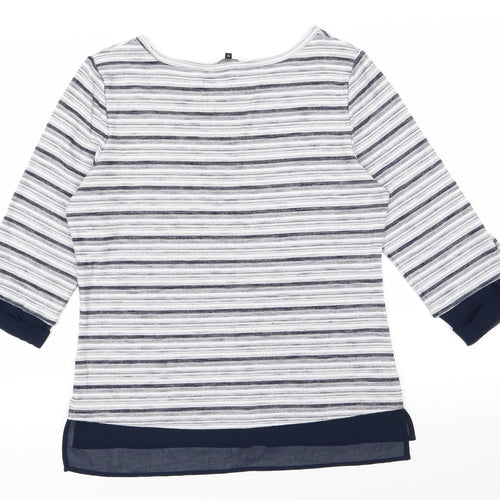 Principles Womens Multicoloured Striped  Basic T-Shirt Size 12