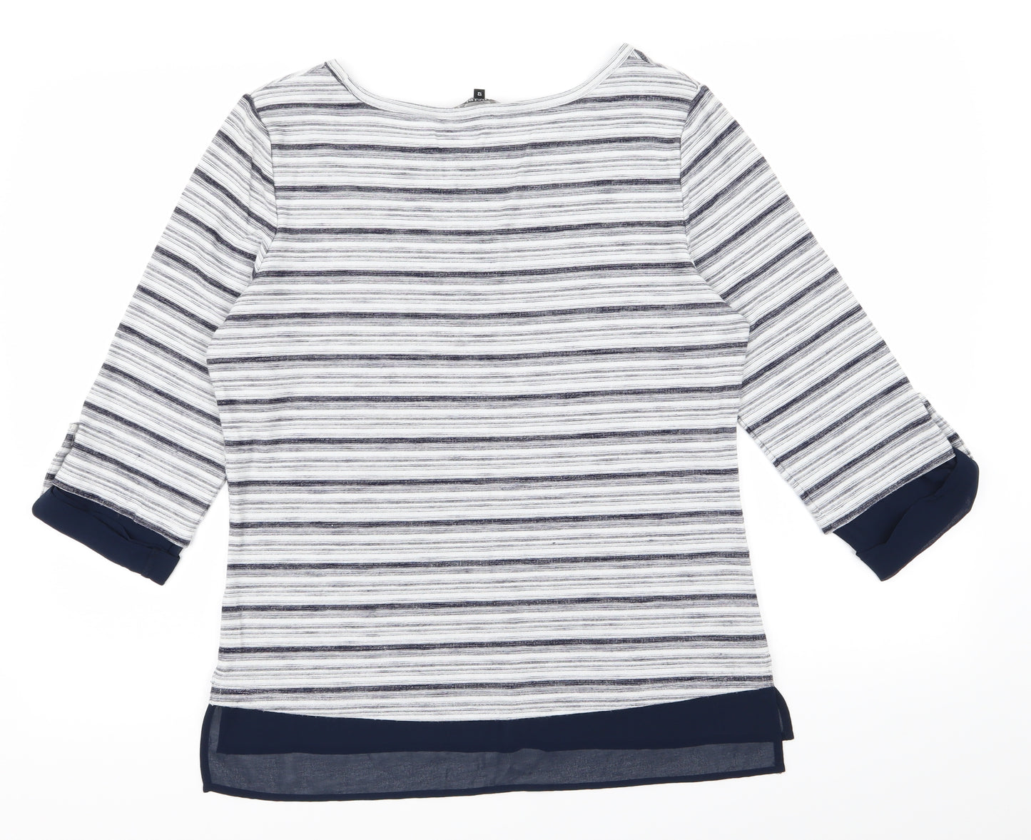 Principles Womens Multicoloured Striped  Basic T-Shirt Size 12