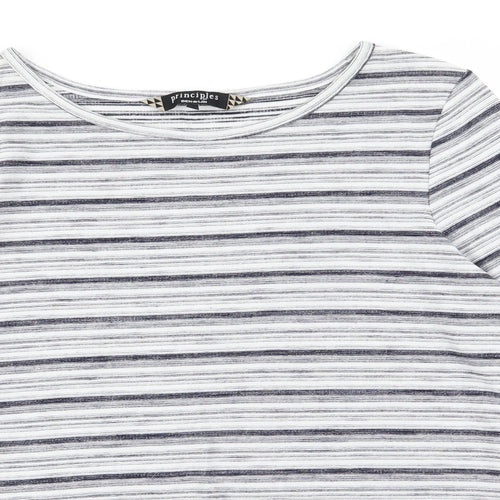Principles Womens Multicoloured Striped  Basic T-Shirt Size 12