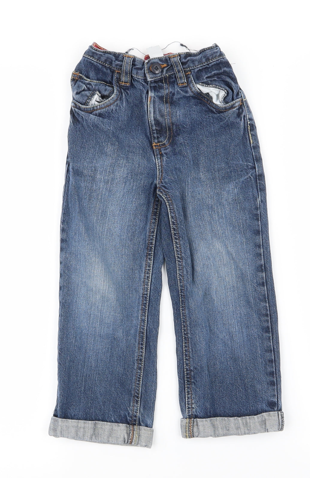 Asda George Boys Blue   Straight Jeans Size 3-4 Years