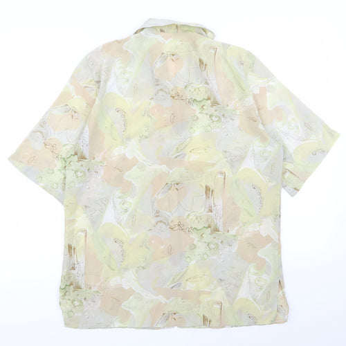 Preworn Womens Multicoloured Floral  Basic Button-Up Size 12