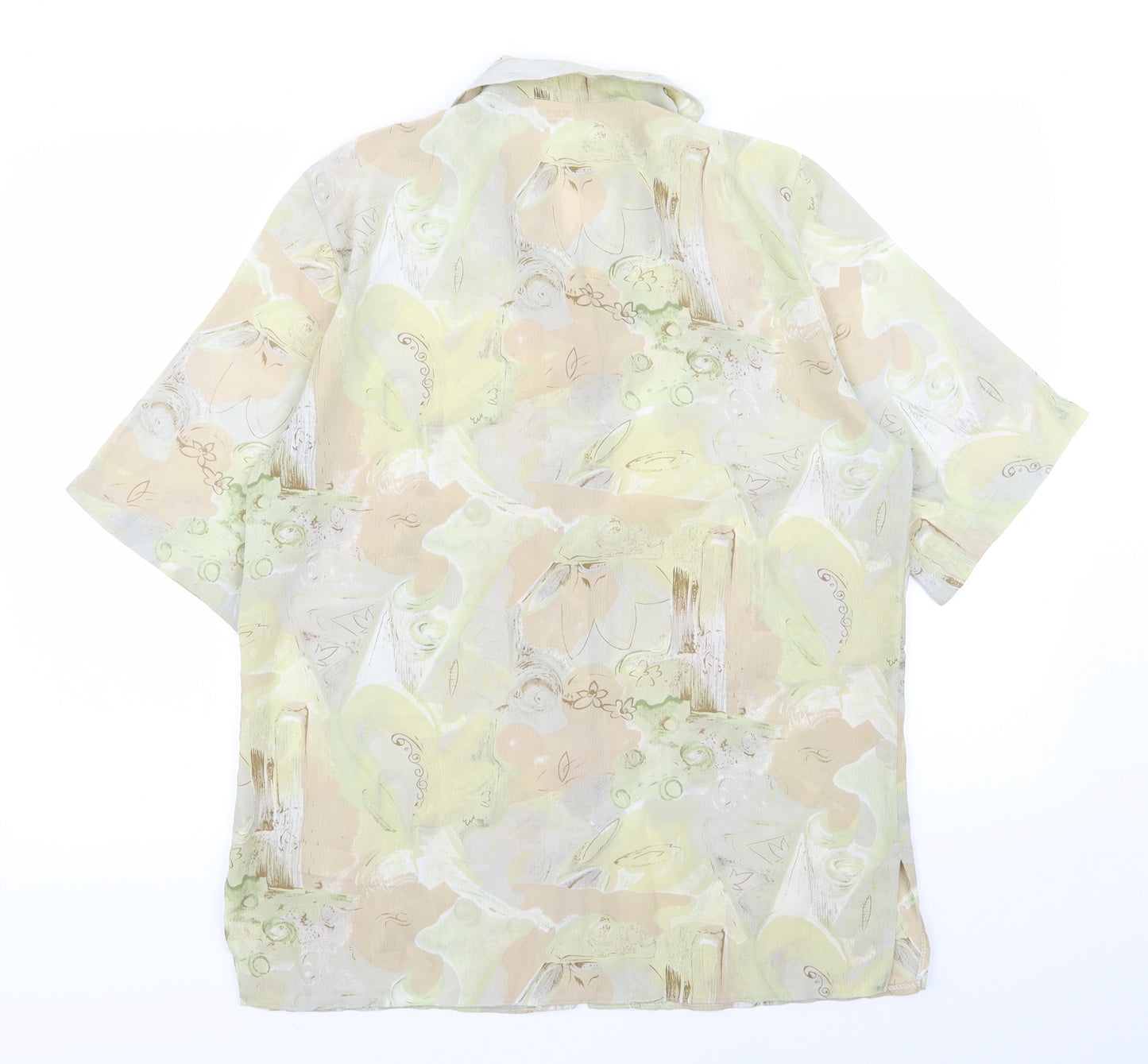 Preworn Womens Multicoloured Floral  Basic Button-Up Size 12