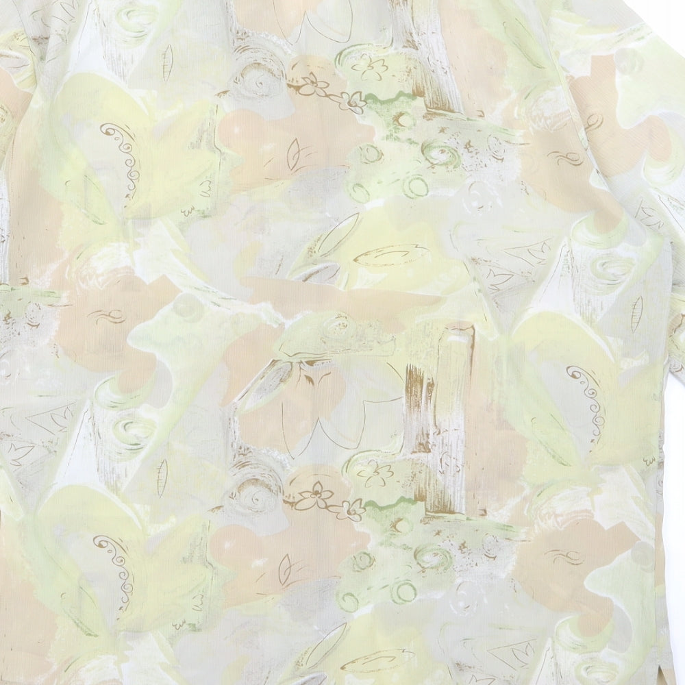 Preworn Womens Multicoloured Floral  Basic Button-Up Size 12