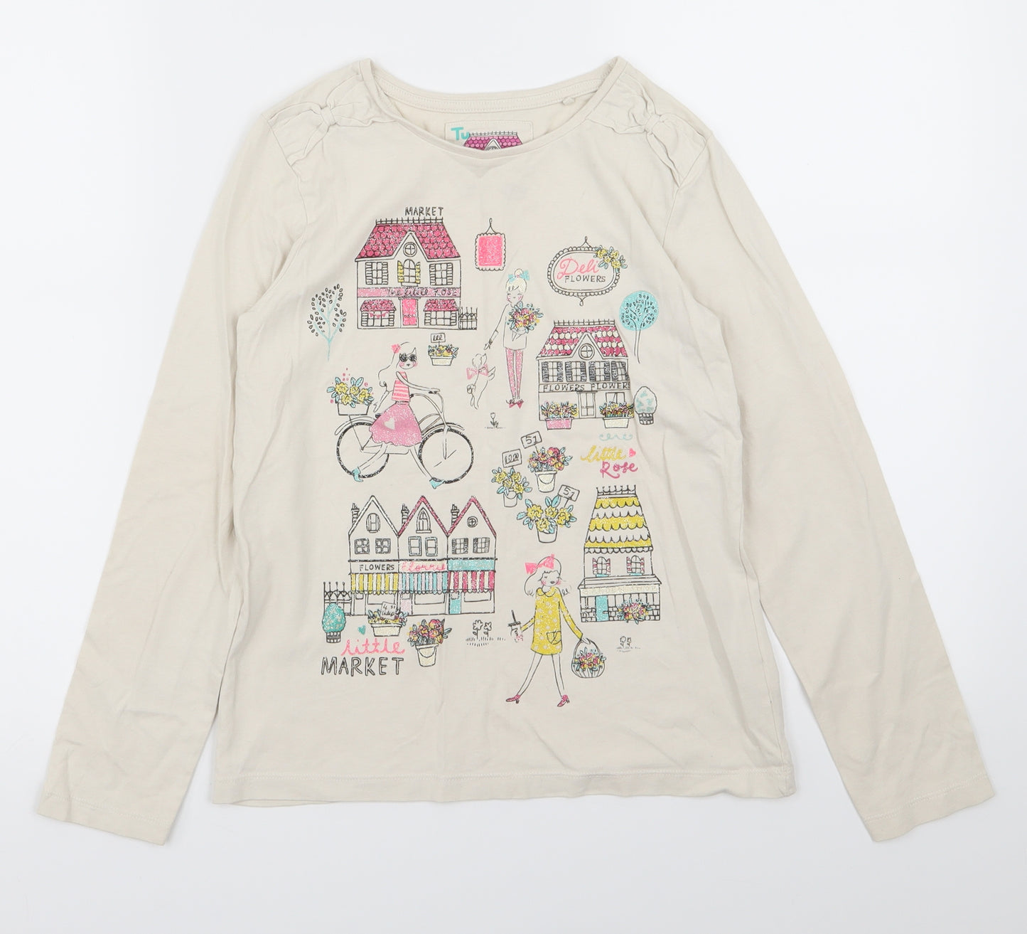 TU Girls Beige   Basic T-Shirt Size 11 Years