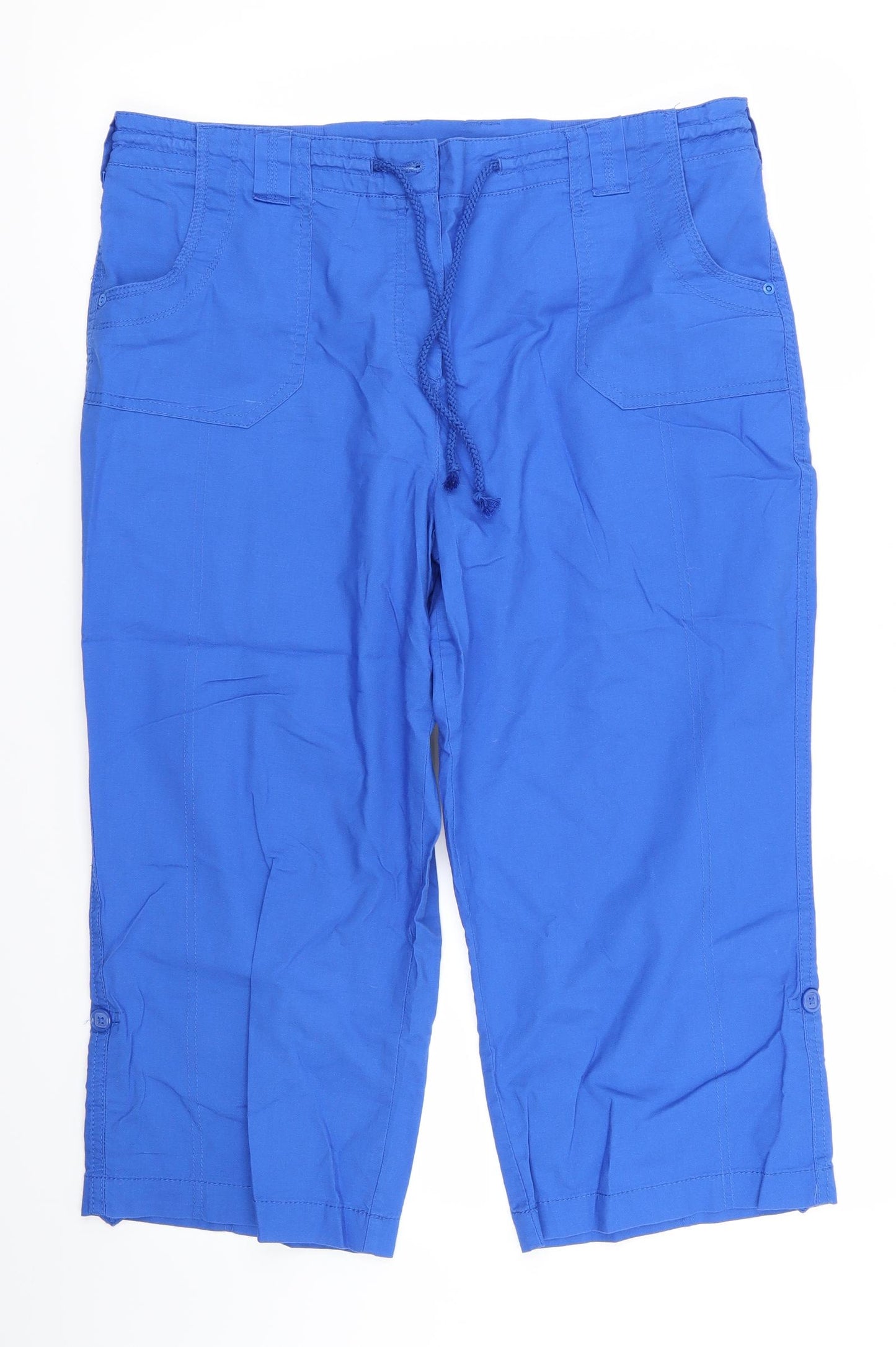 BHS Womens Blue   Capri Trousers Size 16