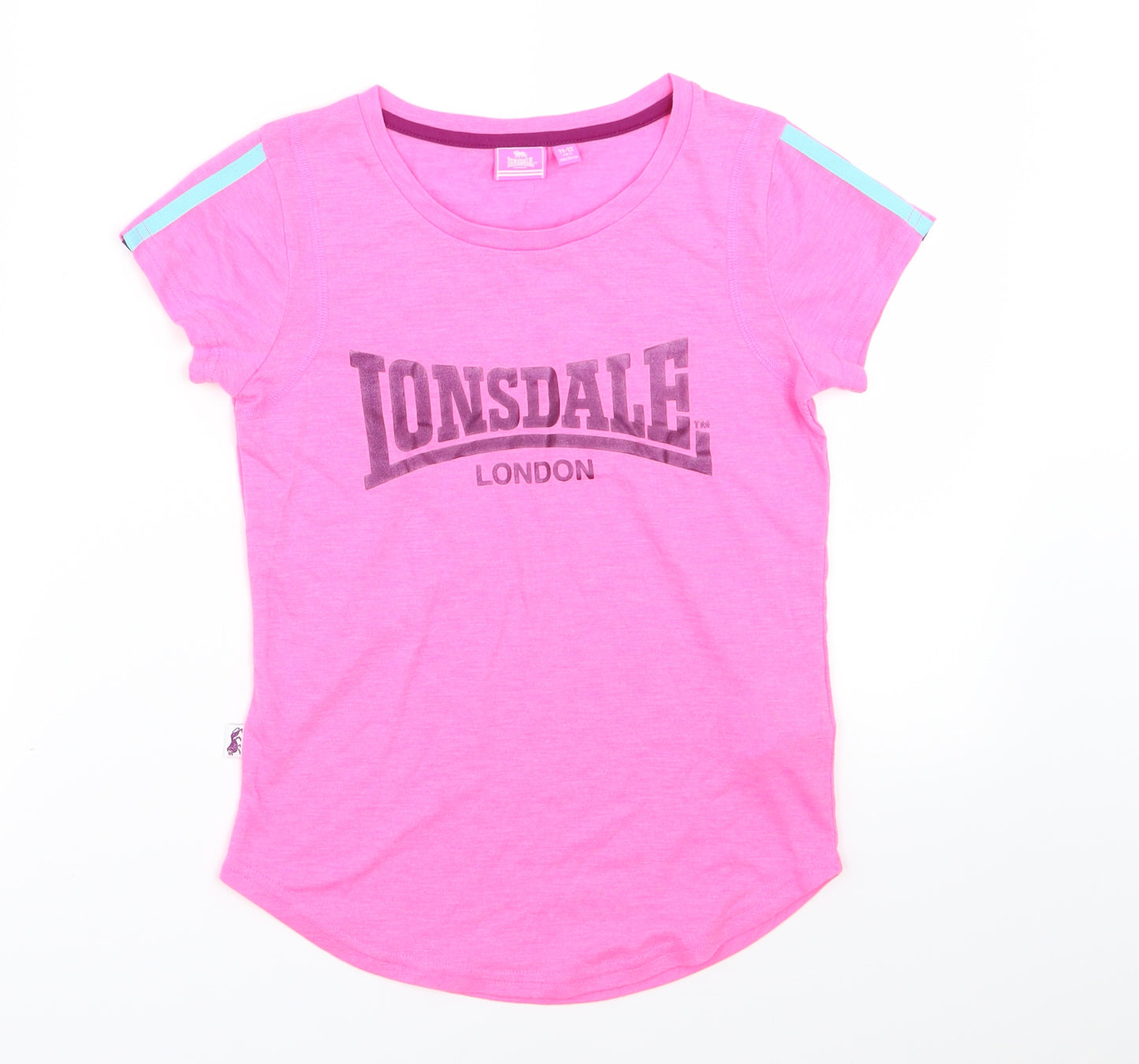 Lonsdale Girls Pink   Basic T-Shirt Size 11-12 Years