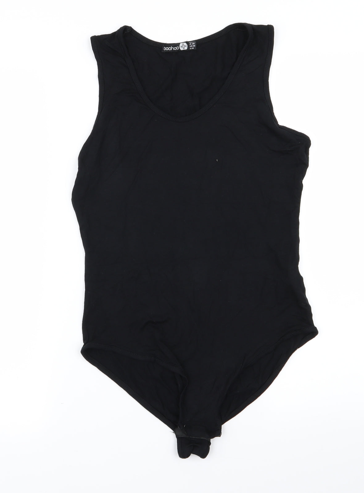 Boohoo Womens Black   Bodysuit One-Piece Size 20