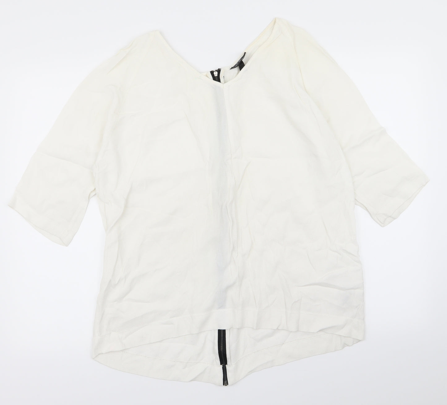 Topshop Womens White   Basic T-Shirt Size 10