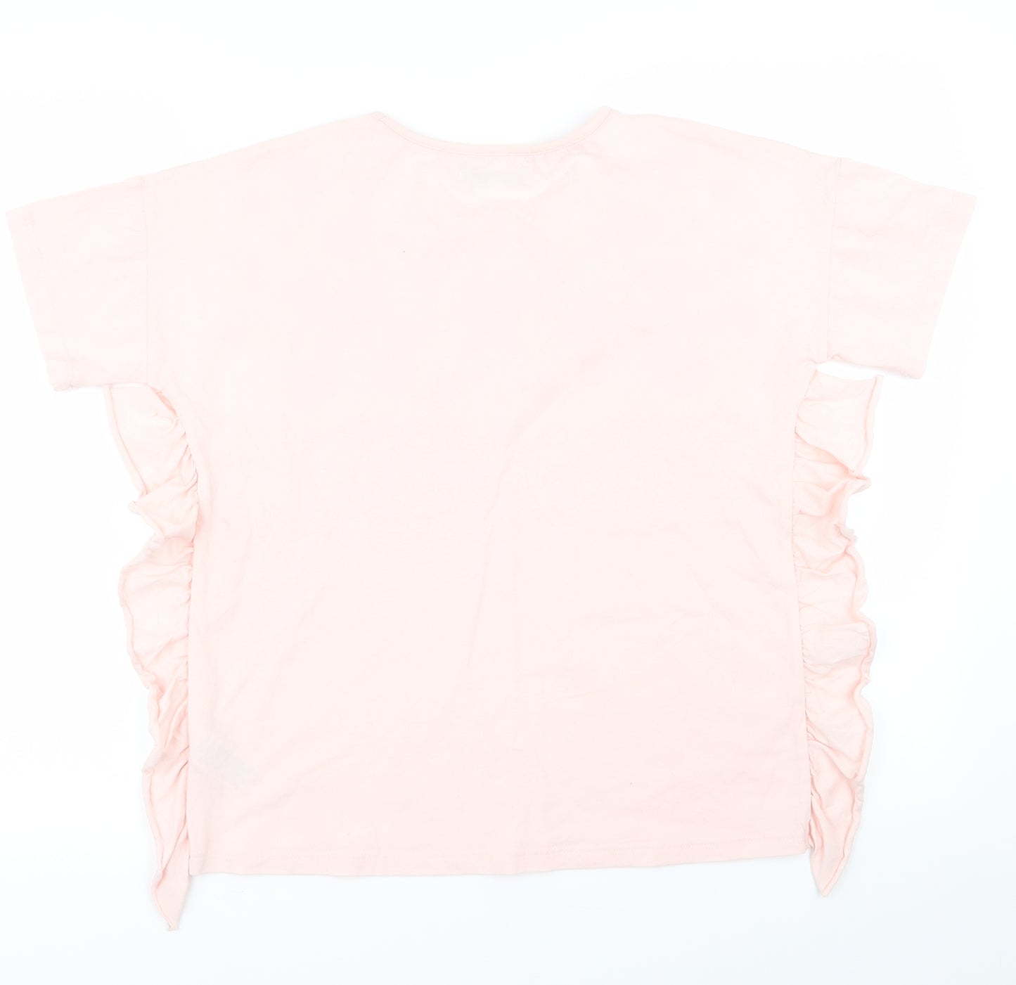 M&S Girls Pink Floral  Basic T-Shirt Size 12-13 Years