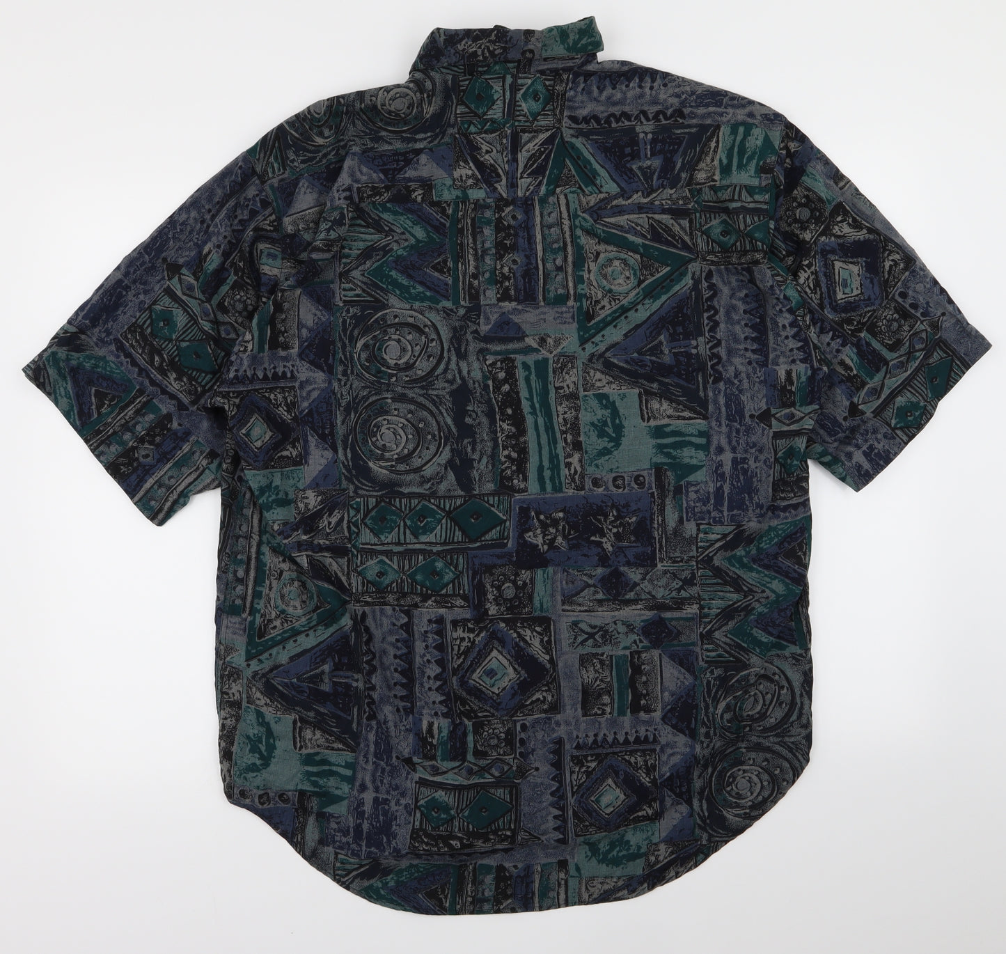 Casual Club Mens Multicoloured Geometric   Button-Up Size M