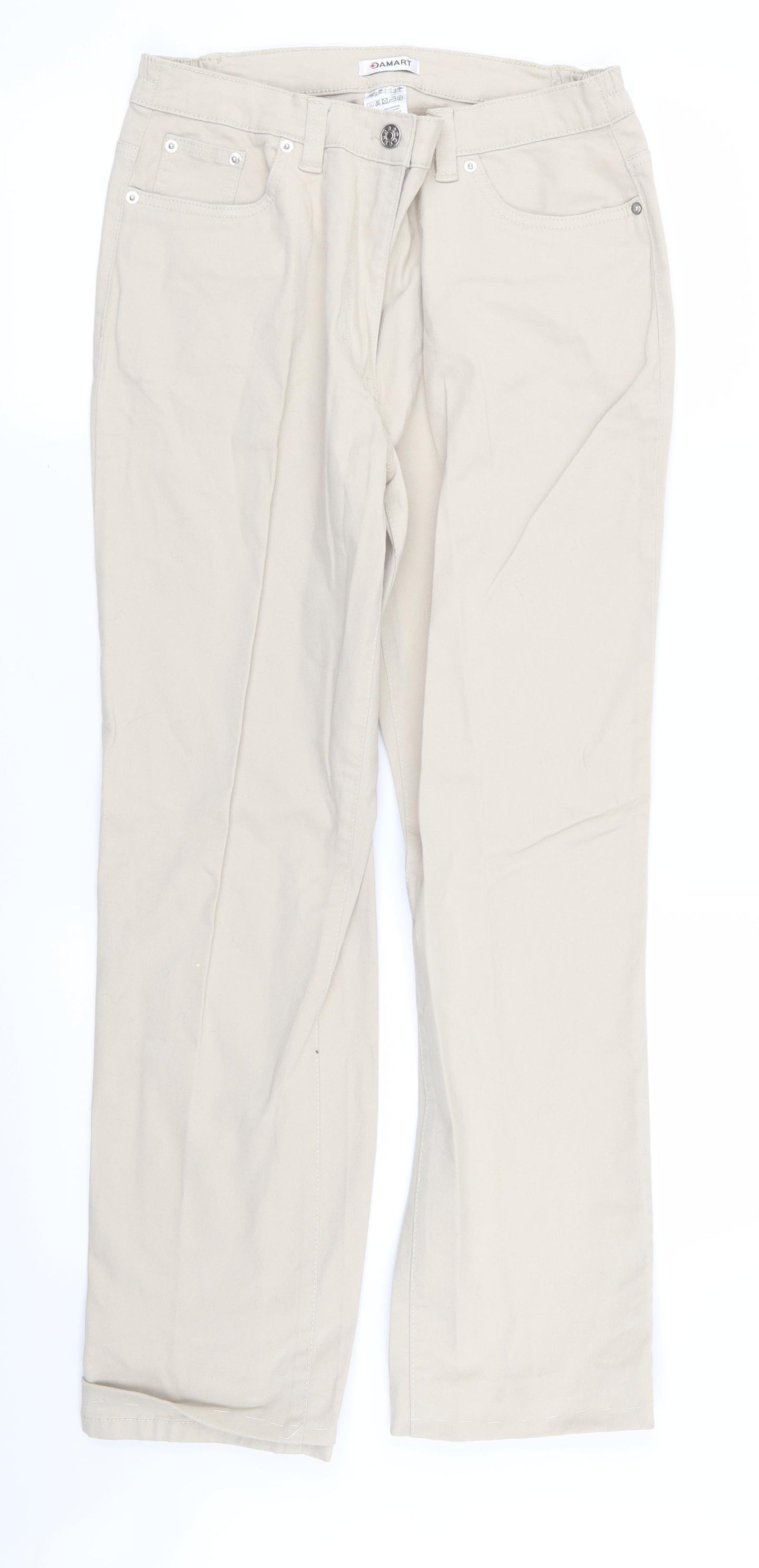 Damart Womens Beige   Straight Jeans Size 12 L26 in
