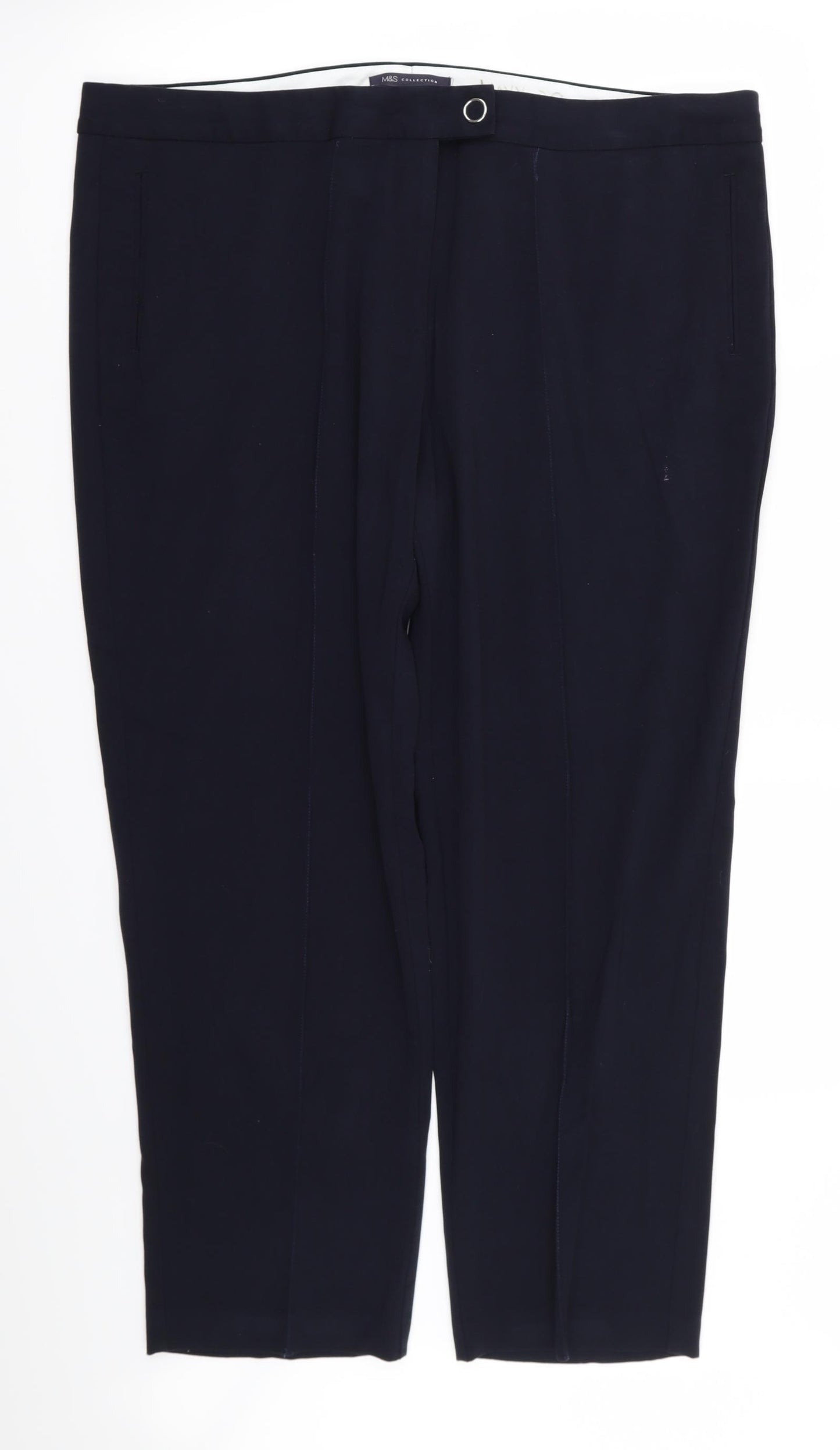 M&S Womens Blue   Trousers  Size 20 L25.5 in