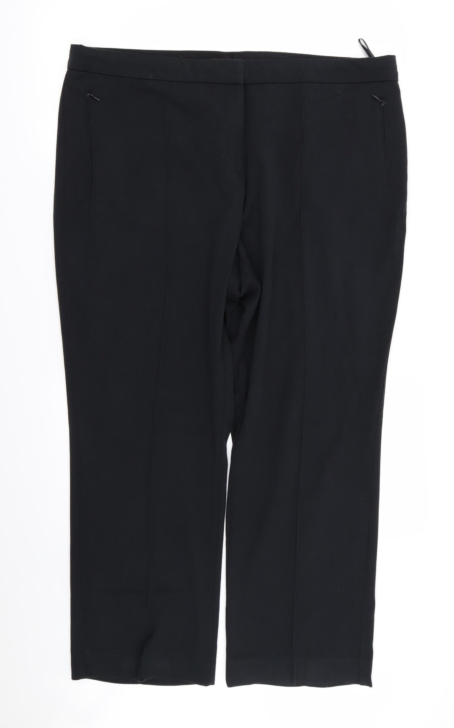 M&S Womens Black   Trousers  Size 20 L24 in