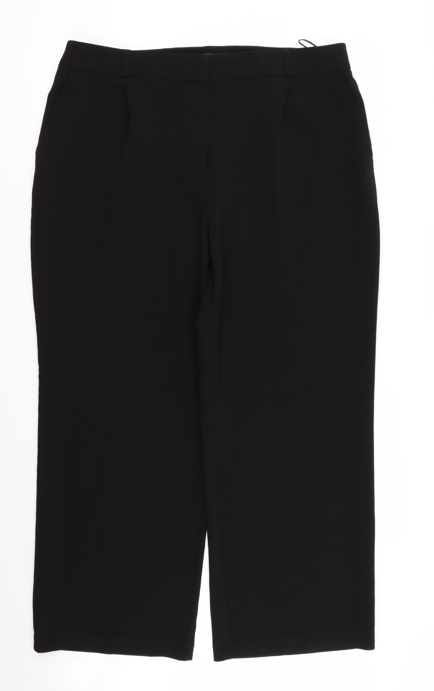 M&S Womens Black   Trousers  Size 18 L26 in