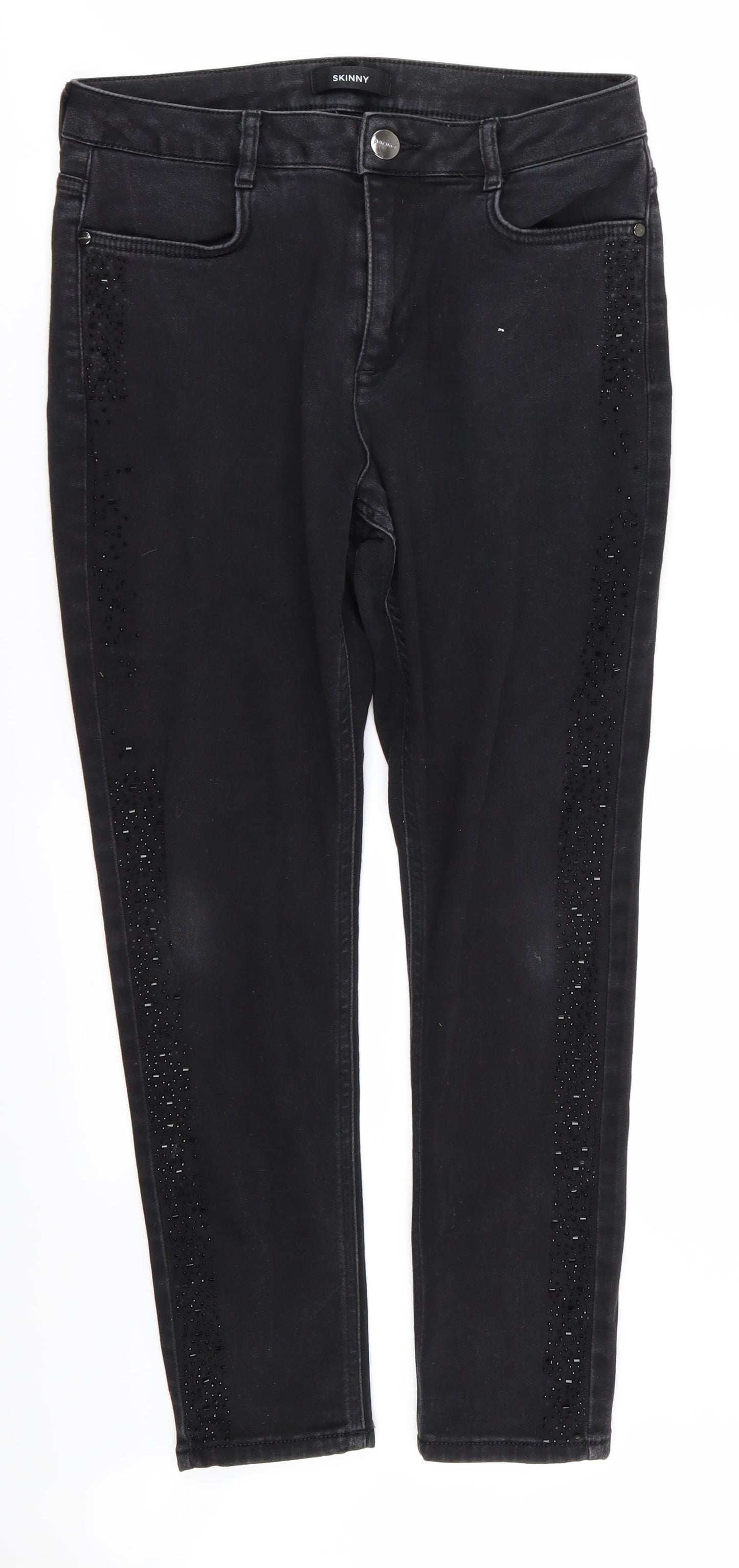 M&S Womens Black   Skinny Jeans Size 12 L24 in