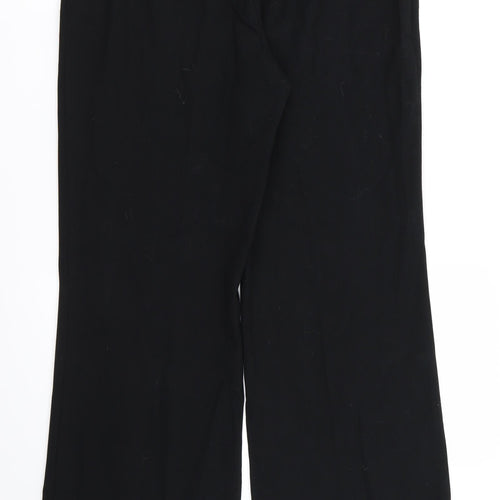 M&S Womens Black   Trousers  Size 12 L28 in