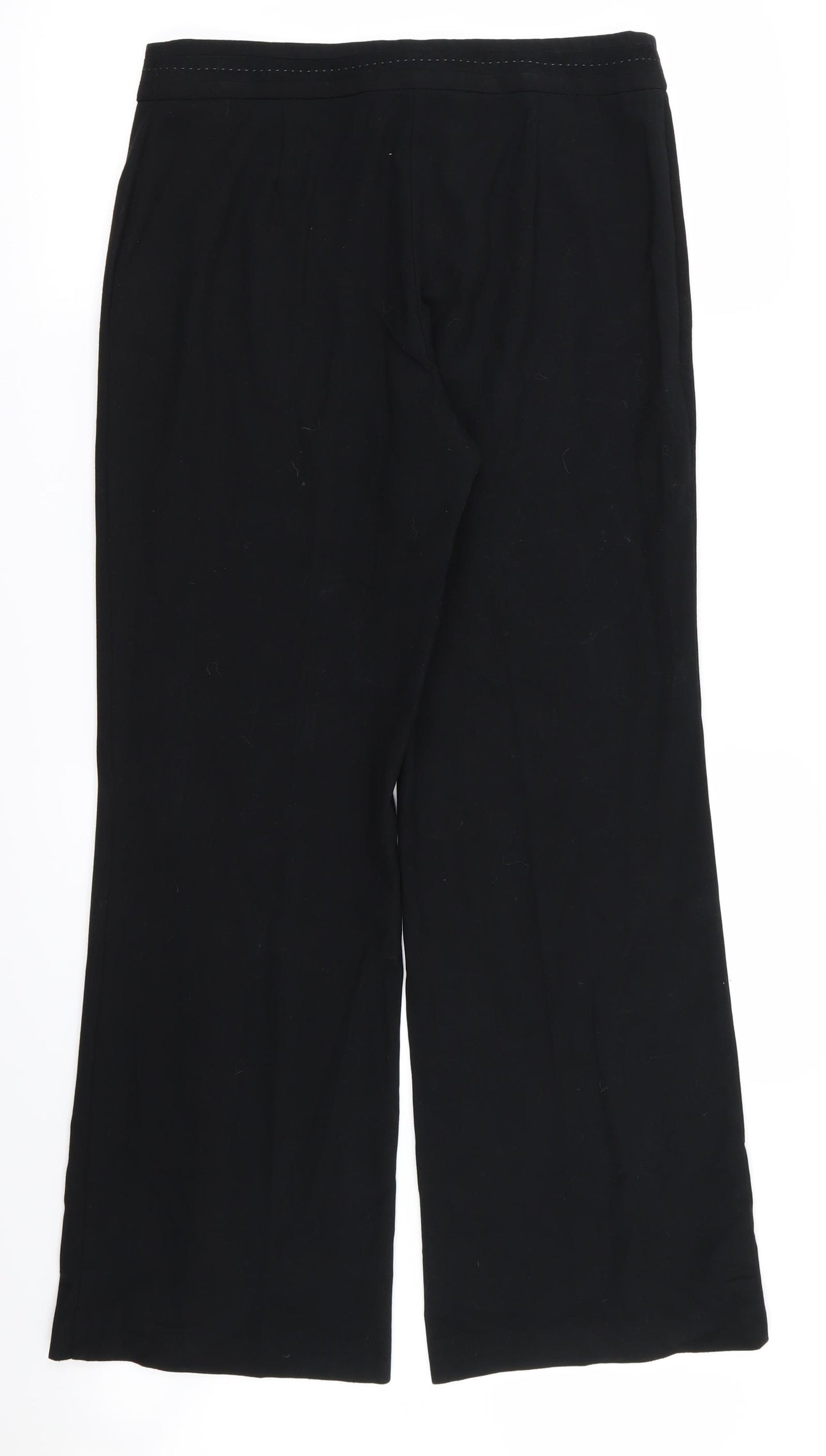 M&S Womens Black   Trousers  Size 12 L28 in