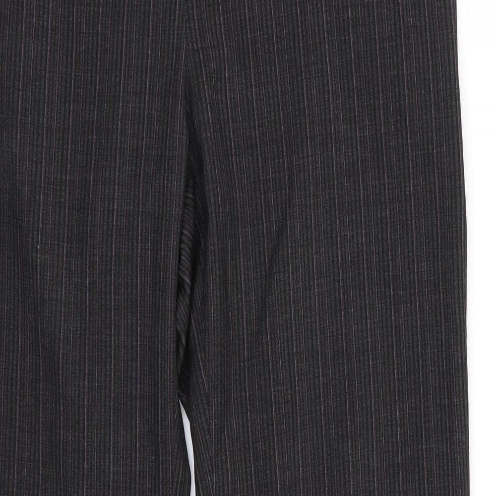 F&F Womens Black Striped  Trousers  Size 8 L27 in