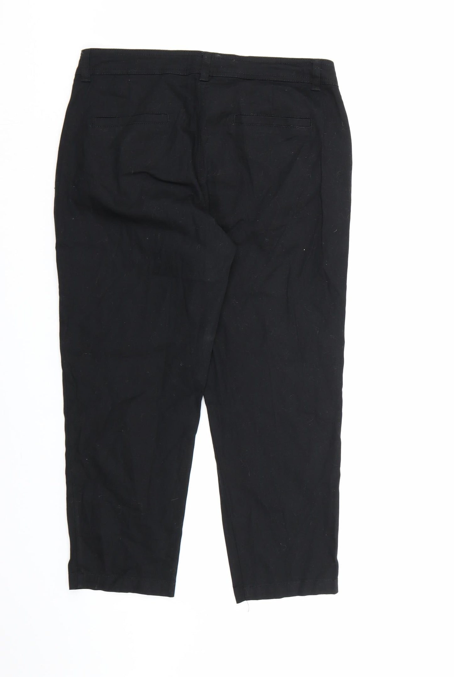 Wallis Womens Black  Denim Cropped Jeans Size 10 L22 in