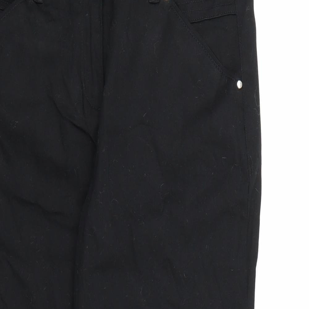 Wallis Womens Black  Denim Cropped Jeans Size 10 L22 in