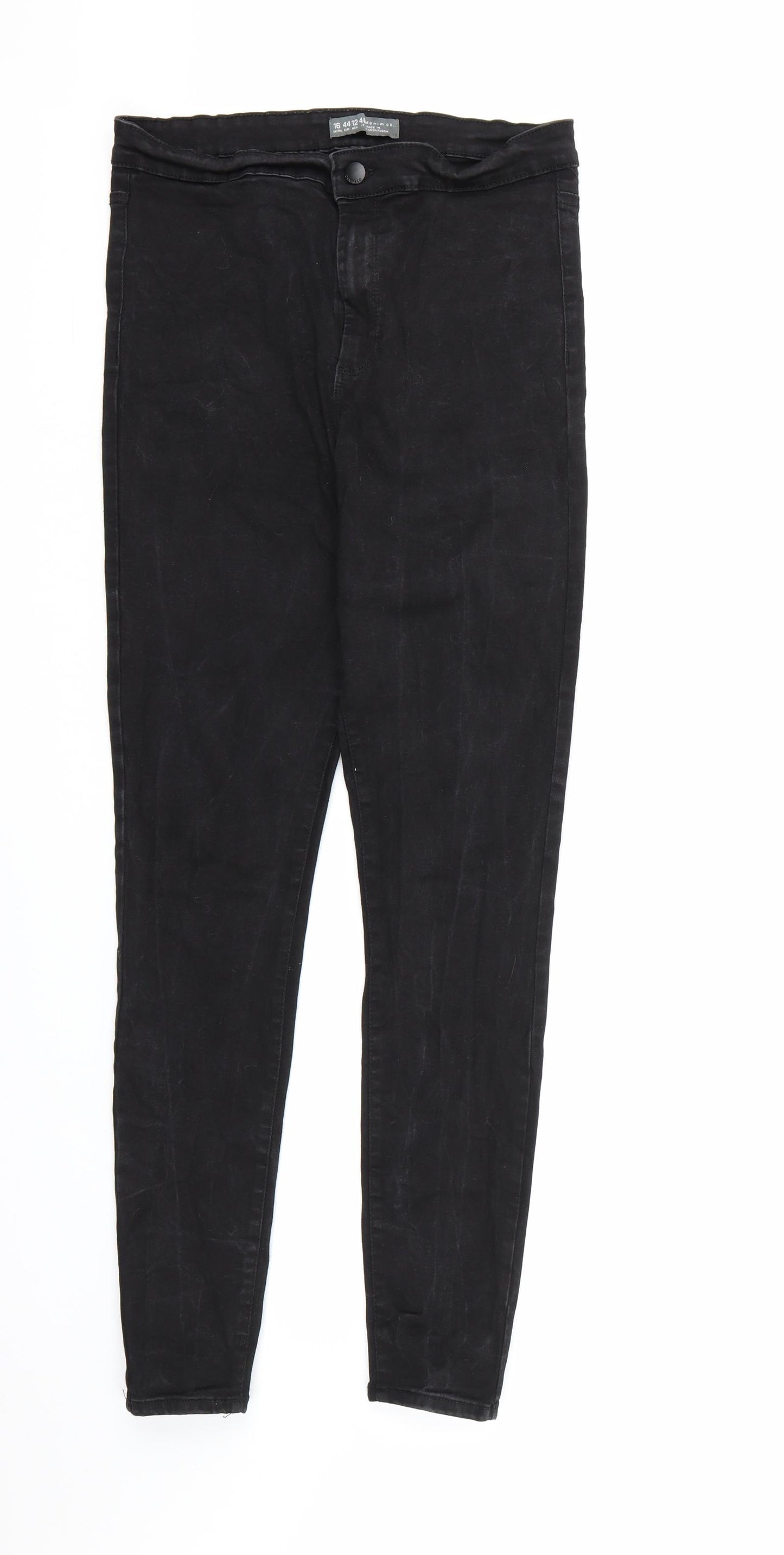 Denim & Co. Womens Black  Denim Skinny Jeans Size 16 L28 in