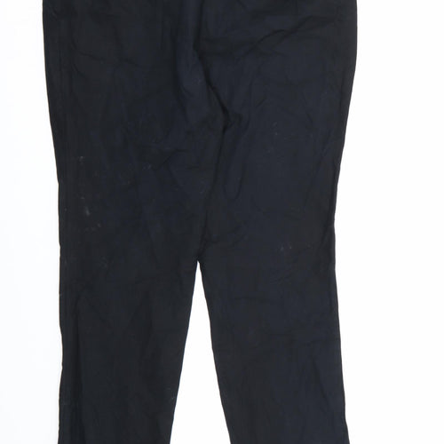 NEXT Womens Black   Chino Trousers Size 16 L28 in