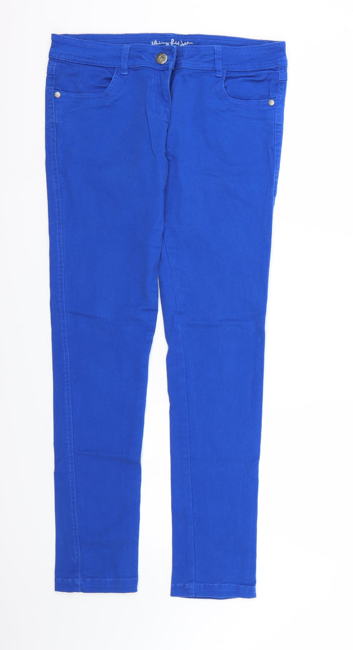 Denim & Co. Womens Blue Denim Straight Jeans Size 12 L30 in