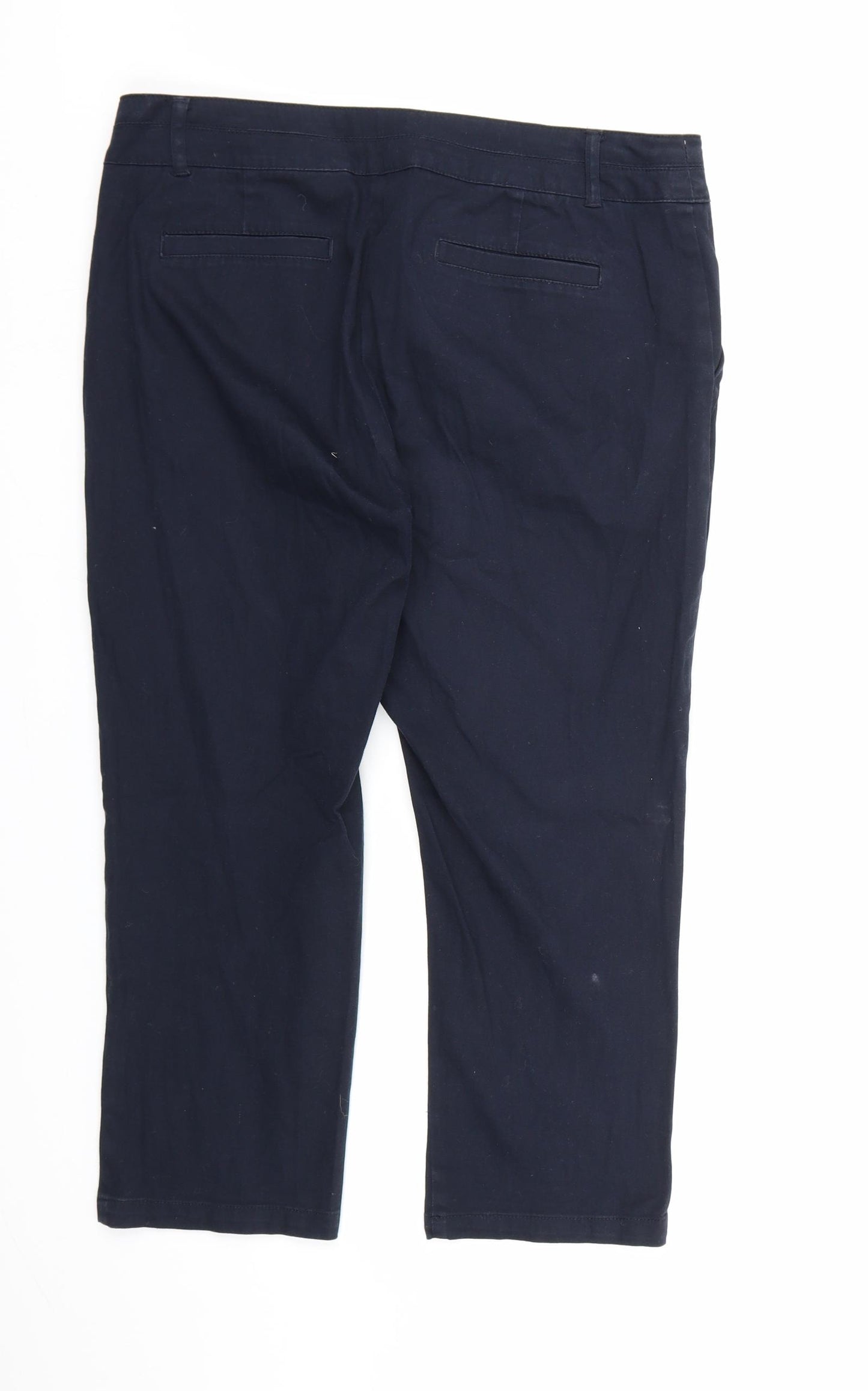 Wallis Womens Blue   Cropped Trousers Size 14 L23 in