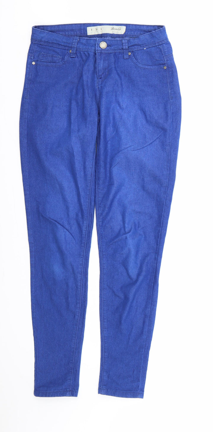 Denim & Co. Womens Blue Denim Skinny Jeans Size 8 L28 in