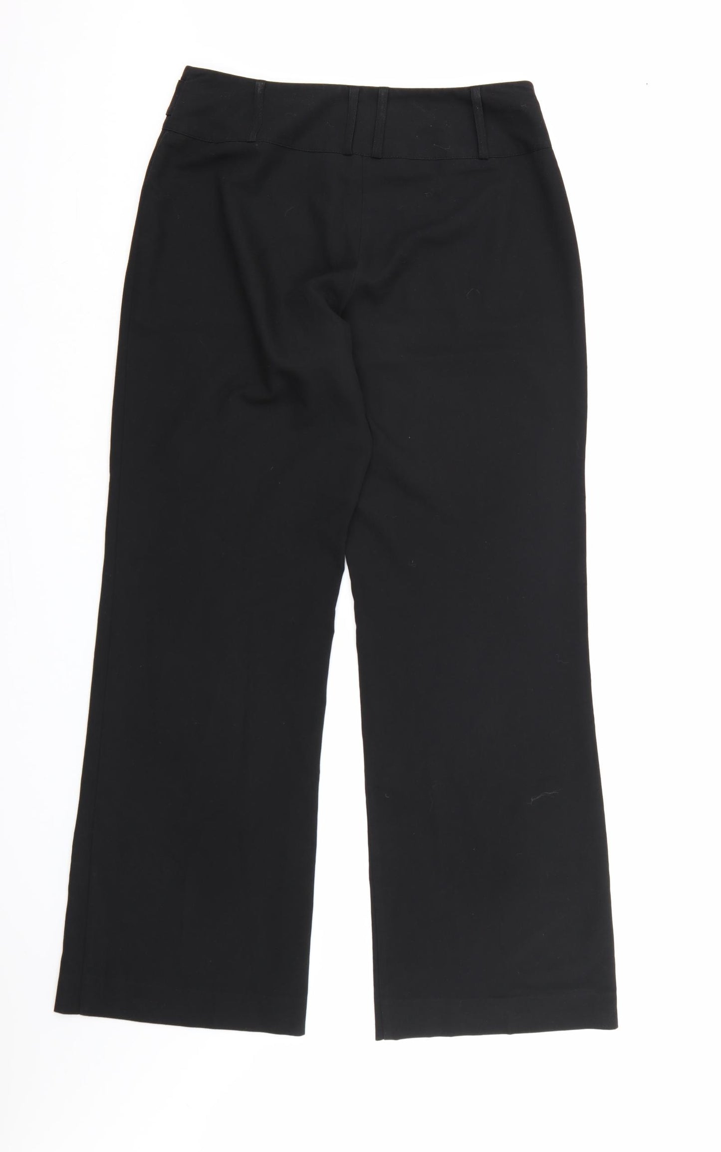 Dorothy Perkins Womens Black  Rayon Dress Pants Trousers Size 12 L32 in