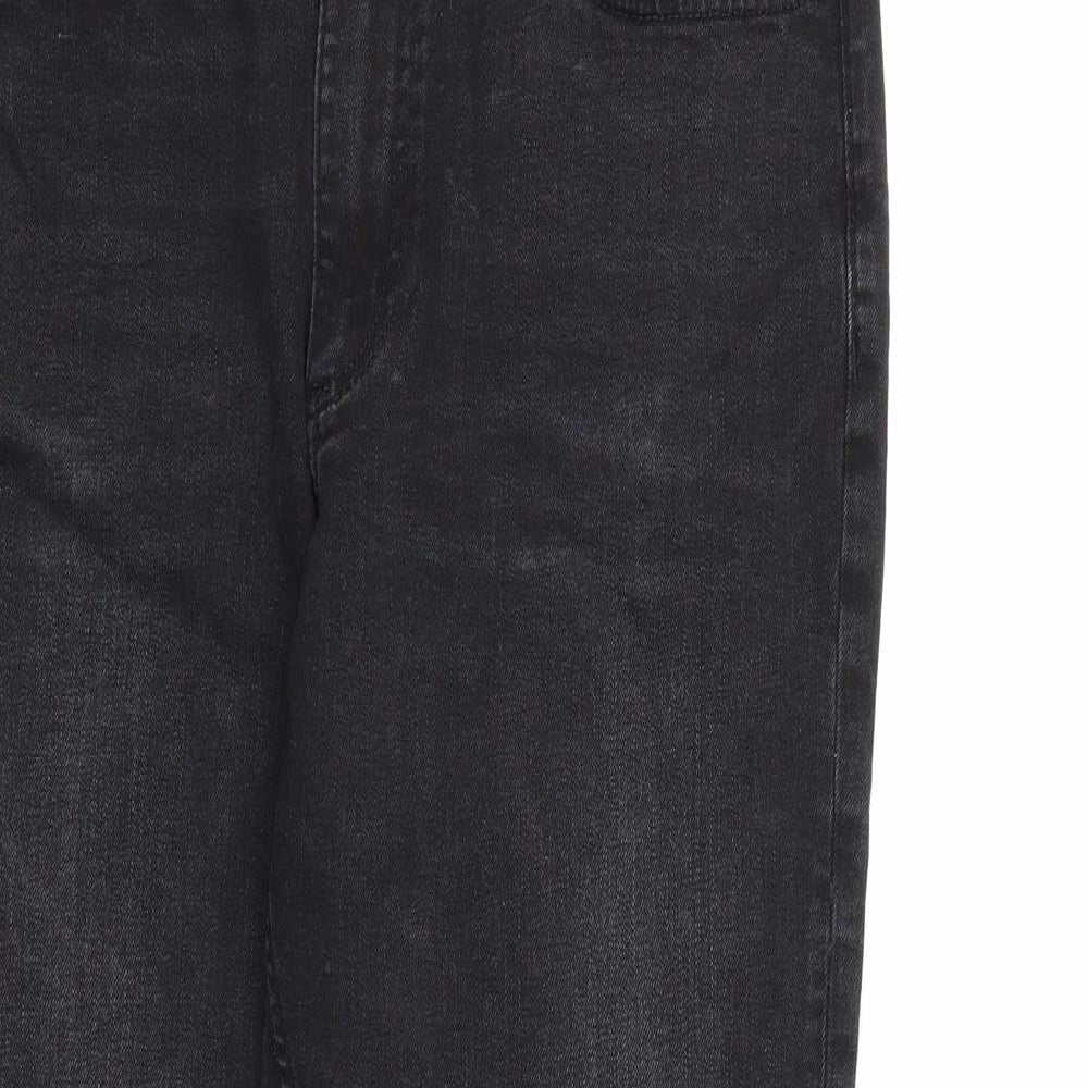 Marks and Spencer Womens Black  Denim Straight Jeans Size 10 L25 in