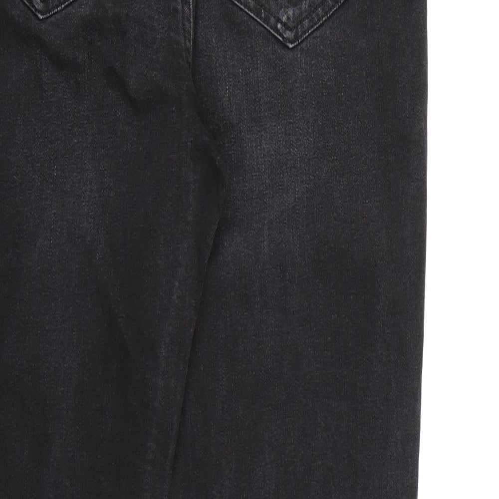 Marks and Spencer Womens Black  Denim Straight Jeans Size 10 L25 in