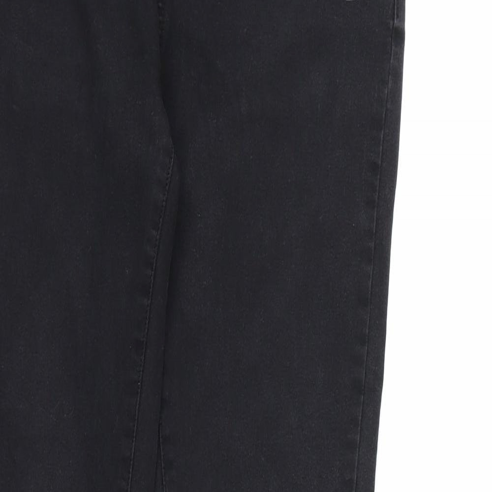 Denim & Co. Womens Black  Denim Skinny Jeans Size 14 L31 in