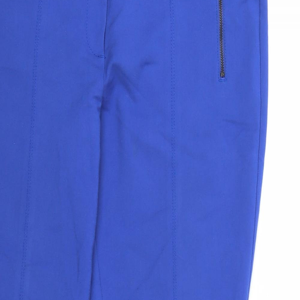 NEXT Womens Blue  Rayon Capri Trousers Size 14 L27 in