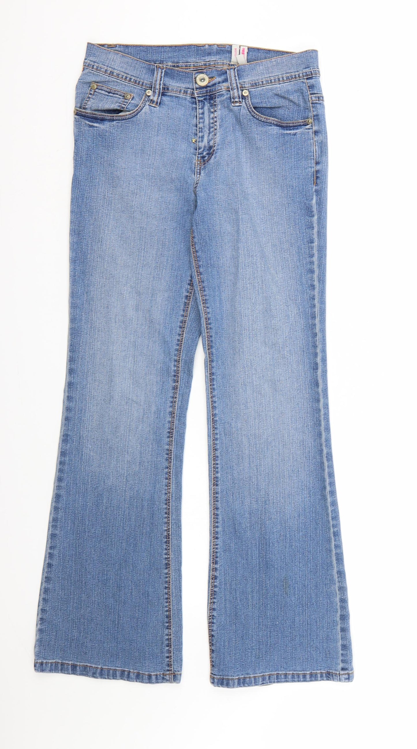 YES YES Womens Blue  Denim Bootcut Jeans Size 10 L29 in
