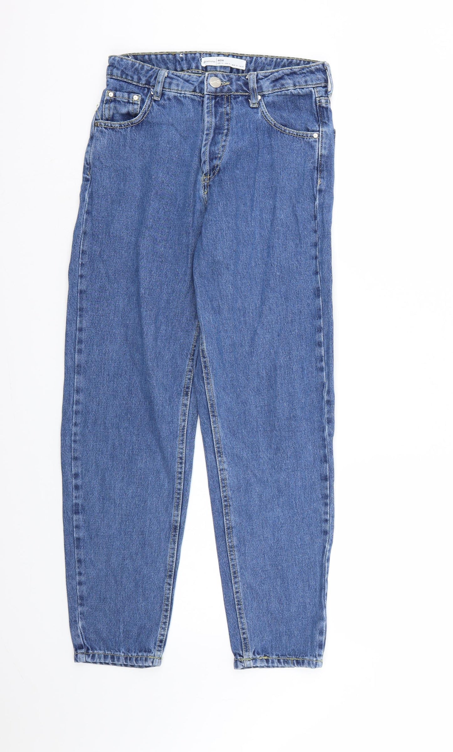 Stradivarius Womens Blue  Denim Mom Jeans Size 6 L26 in