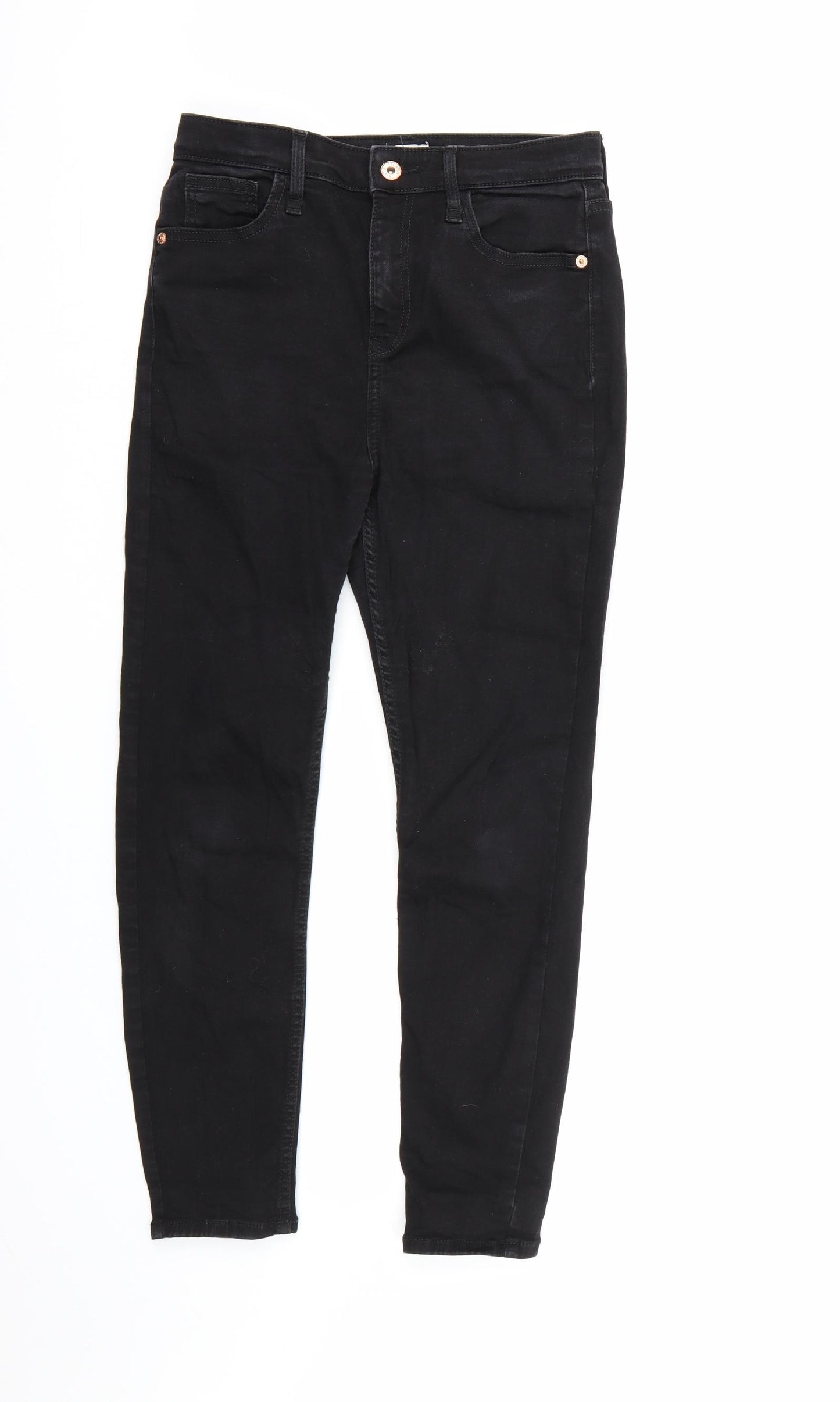 River Island Womens Black  Denim Skinny Jeans Size 10 L24 in