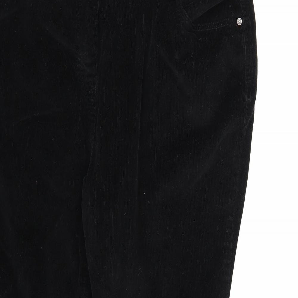 George Womens Black  Corduroy Trousers  Size 18 L26 in
