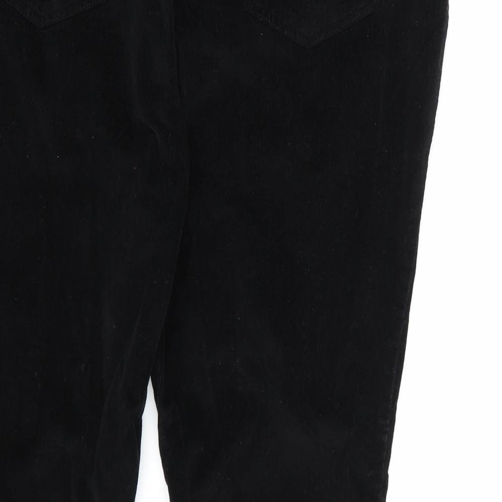 George Womens Black  Corduroy Trousers  Size 18 L26 in