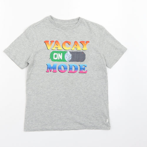 Gap Girls Grey   Basic T-Shirt Size 8-9 Years