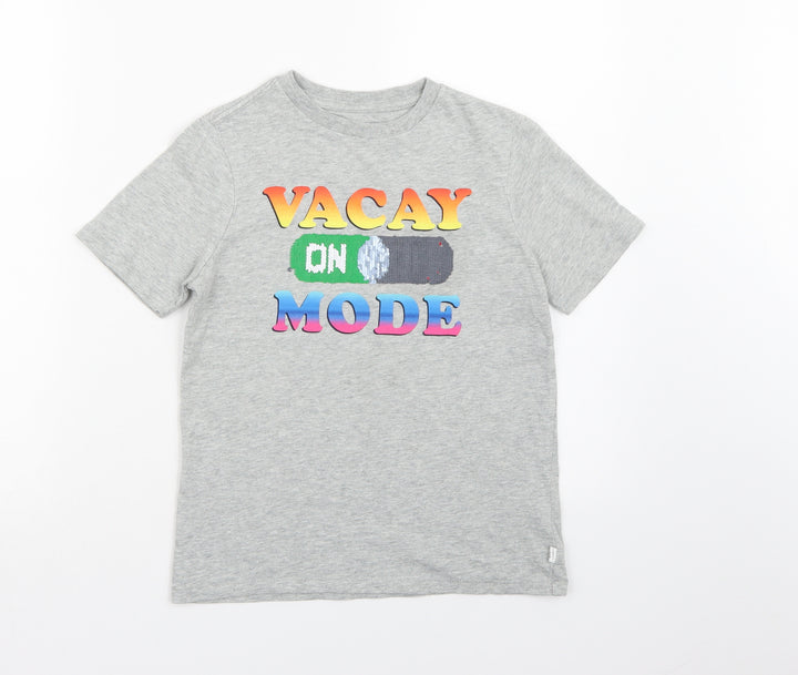 Gap Girls Grey   Basic T-Shirt Size 8-9 Years
