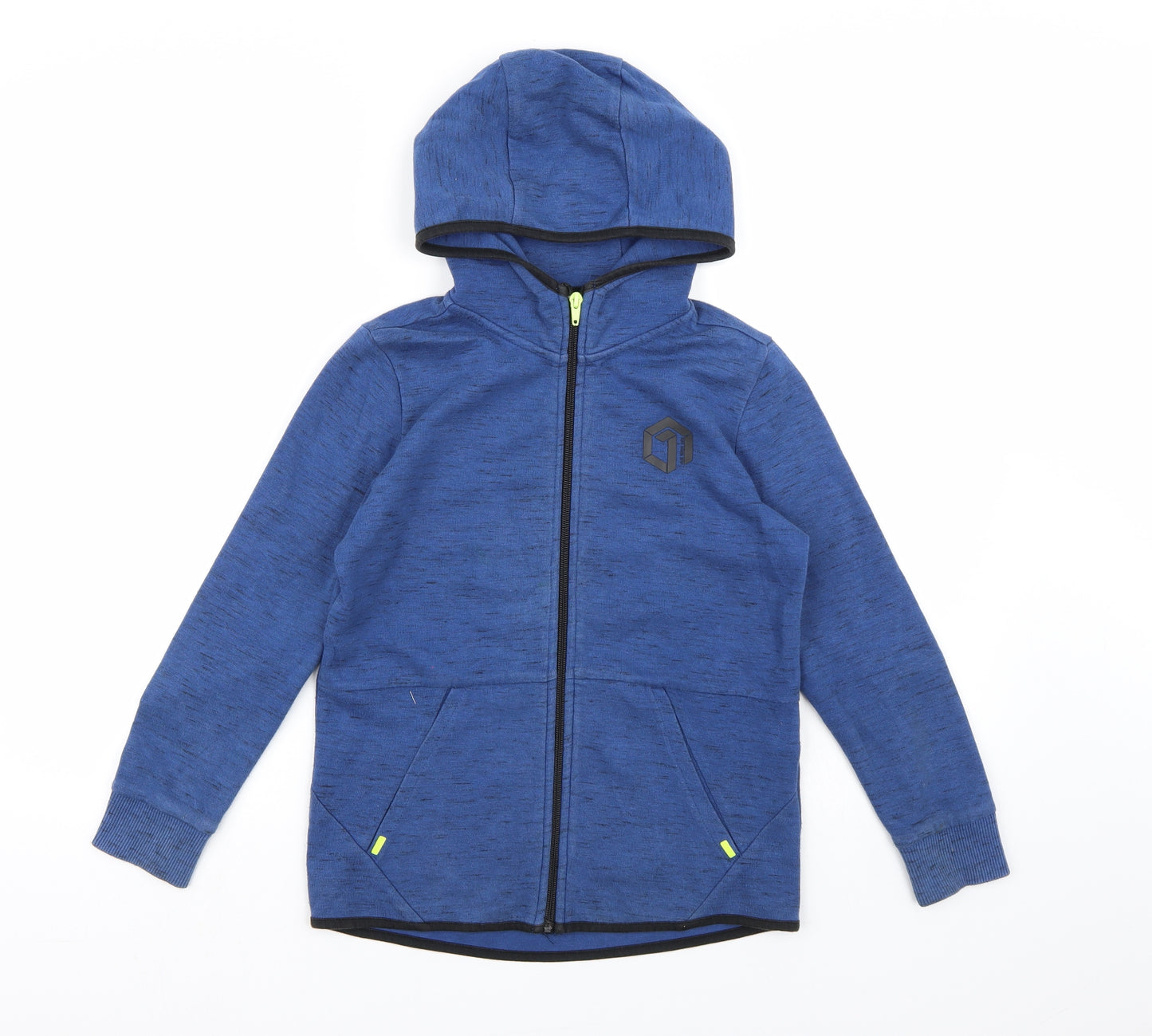 F&F Boys Blue  Jersey Full Zip Hoodie Size 8-9 Years