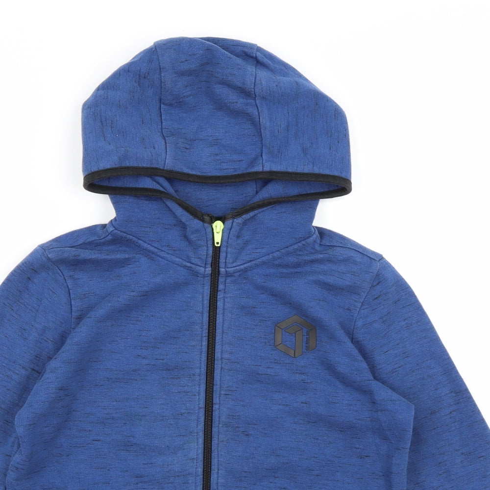 F&F Boys Blue  Jersey Full Zip Hoodie Size 8-9 Years