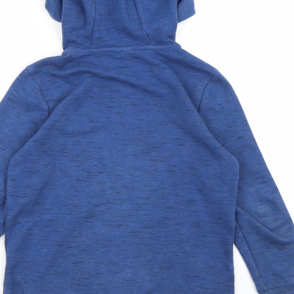 F&F Boys Blue  Jersey Full Zip Hoodie Size 8-9 Years
