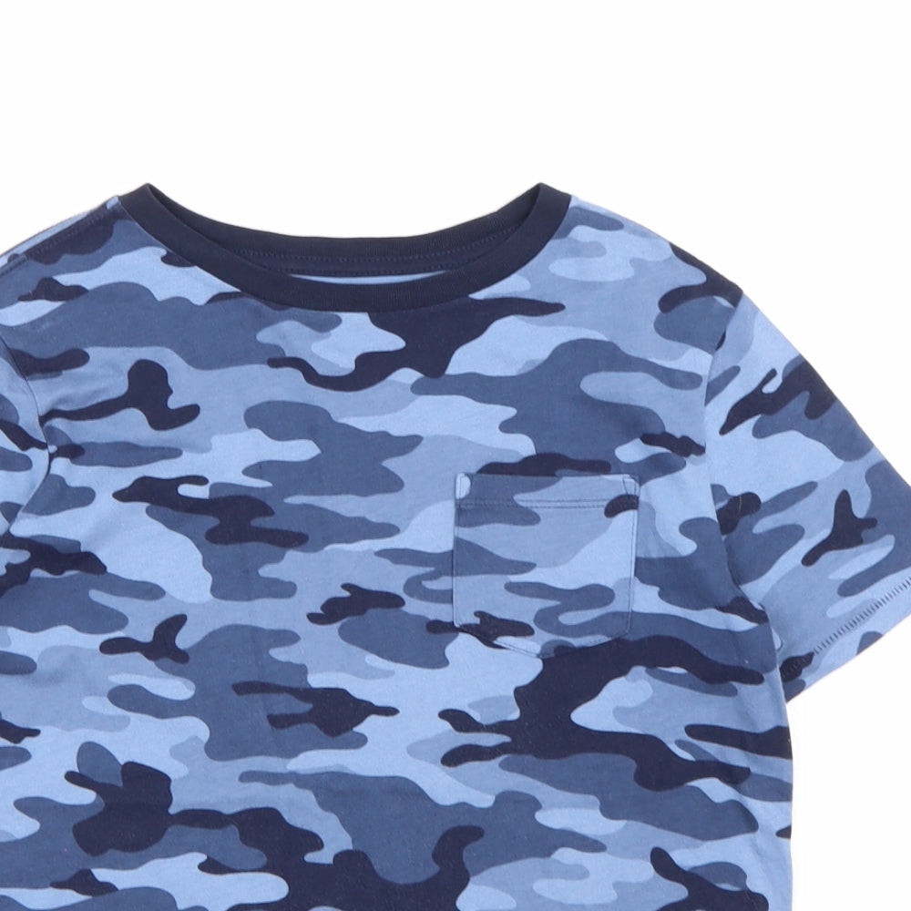 Gap Boys Blue Camouflage  Basic T-Shirt Size 8-9 Years