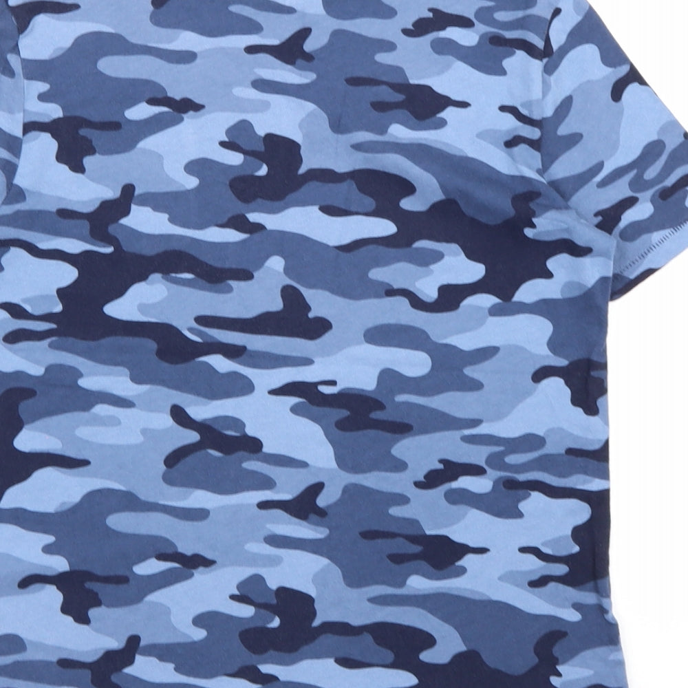 Gap Boys Blue Camouflage  Basic T-Shirt Size 8-9 Years