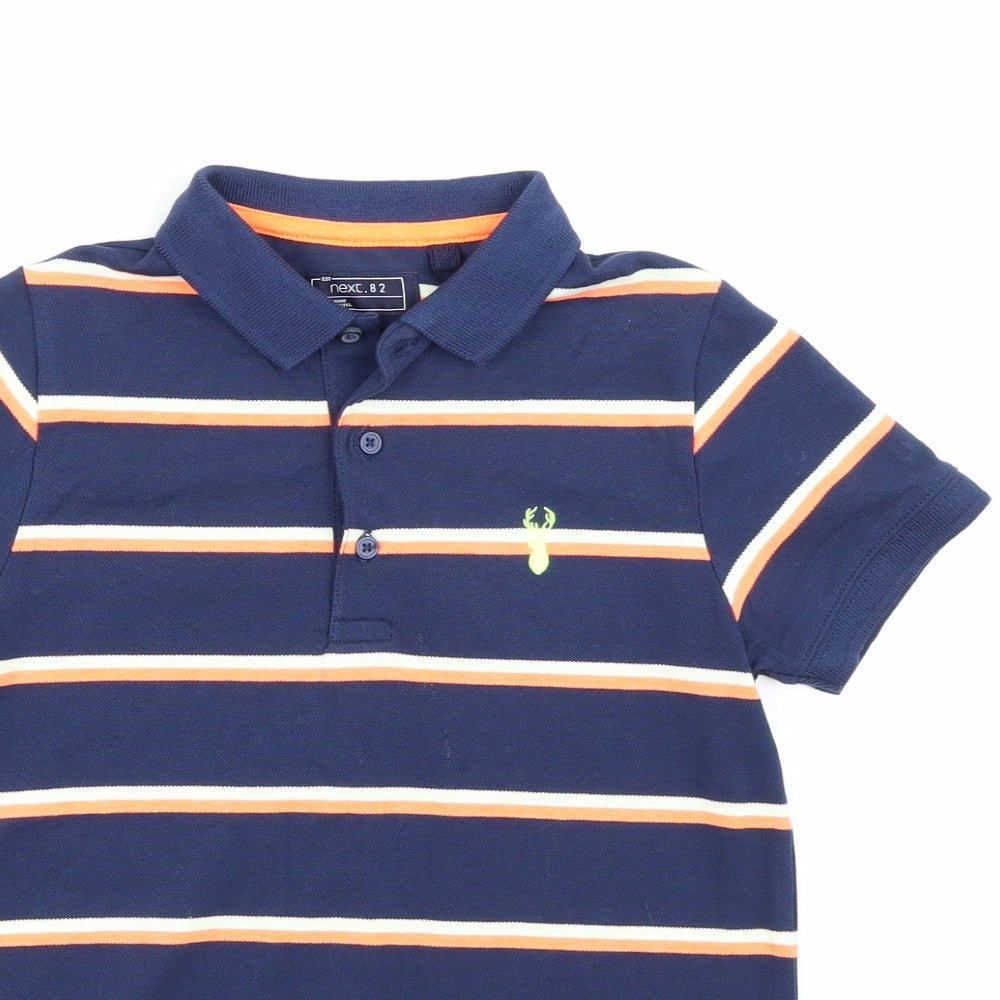 NEXT Boys Blue Striped  Basic Polo Size 8 Years