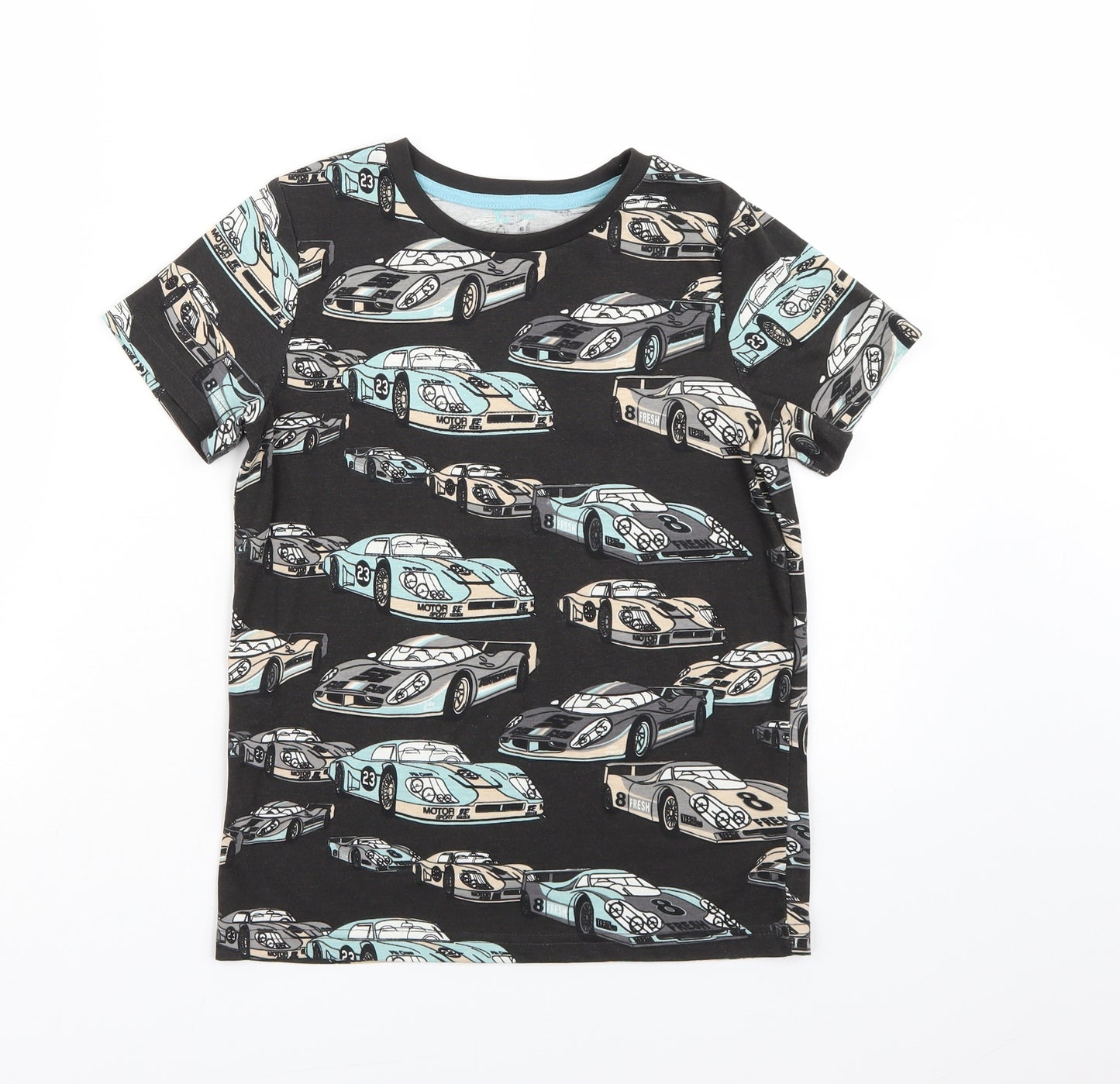 TU Boys Grey   Basic T-Shirt Size 9 Years  - Car Print