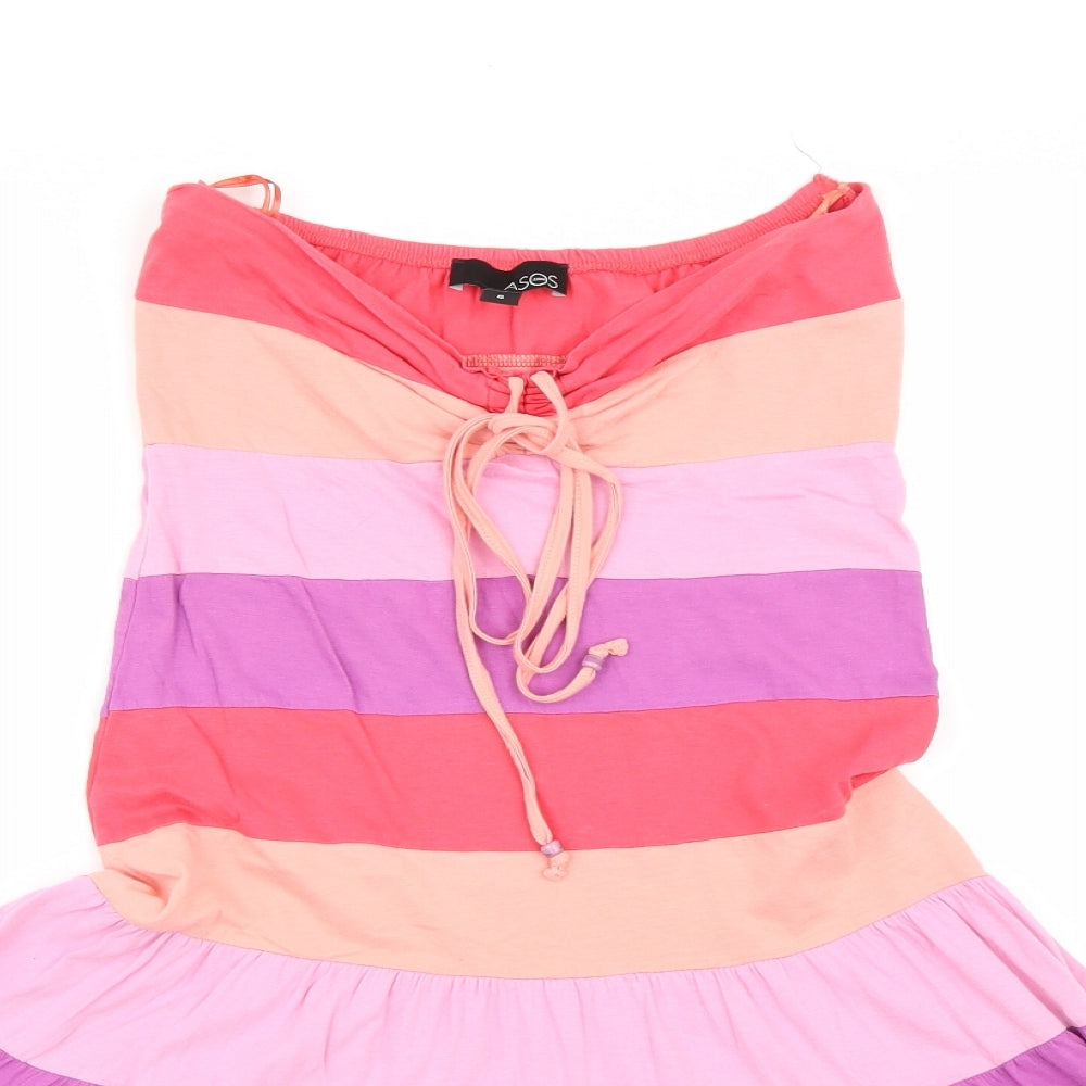 ASOS Womens Multicoloured Striped  A-Line  Size 6